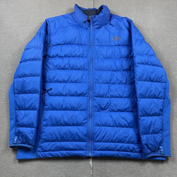 The North Face Jacket Mens XXL Blue 550 Goose Down Full Zip Puffer Coat Outdoor - Picture 1 of 11